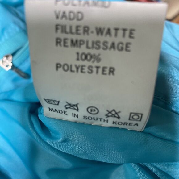 VINTAGE ETIREL Bright Turquoise One Piece Snow Ski Suit Women’s Size 36 / 6-8 - Picture 12 of 12